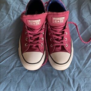 Converse burgundy sneakers